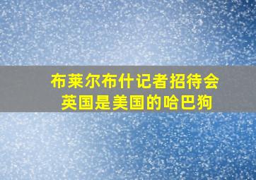 布莱尔布什记者招待会 英国是美国的哈巴狗